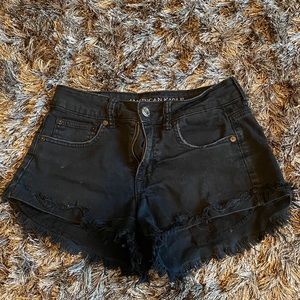 Black Jean Shorts